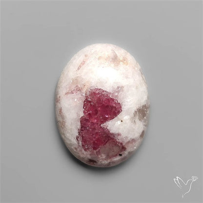 Rubellite Tourmaline in Quartz Cabochon
