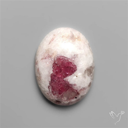 Rubellite Tourmaline in Quartz Cabochon