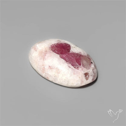 Rubellite Tourmaline in Quartz Cabochon