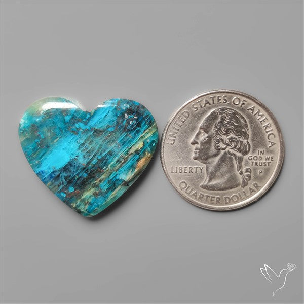 Quantum Quattro Shattuckite Heart Carving