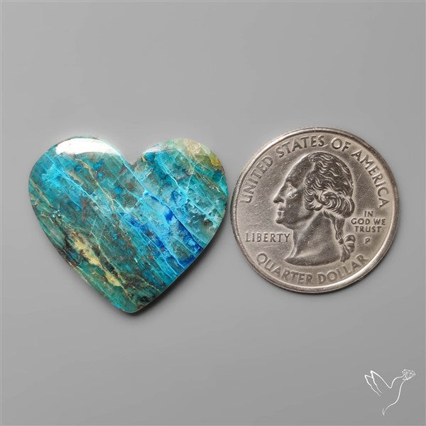 Quantum Quattro Shattuckite Heart Carving