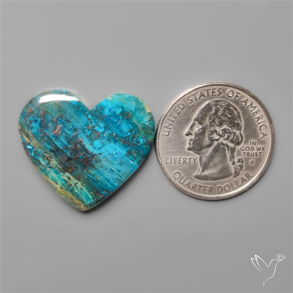 Quantum Quattro Shattuckite Heart Carving