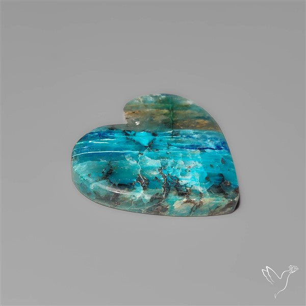 Quantum Quattro Shattuckite Heart Carving