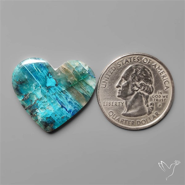 Quantum Quattro Shattuckite Heart Carving