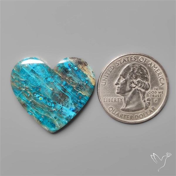Quantum Quattro Shattuckite Heart Carving