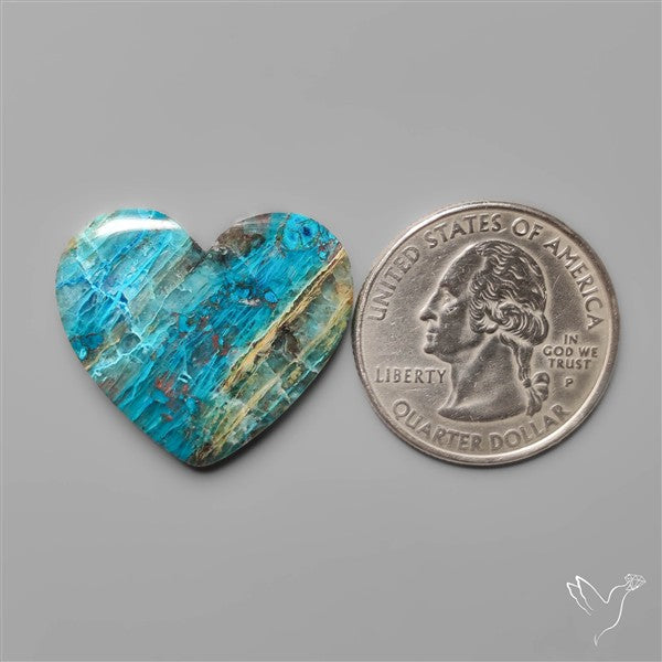 Quantum Quattro Shattuckite Heart Carving