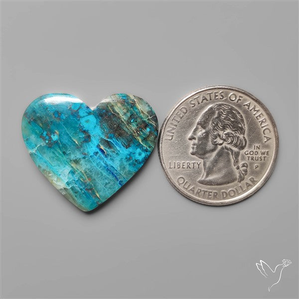Quantum Quattro Shattuckite Heart Carving