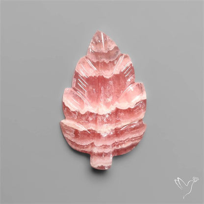 Handcarved Rhodochrosite Leaf