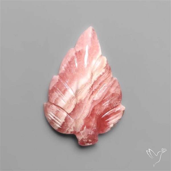 Handcarved Rhodochrosite Leaf