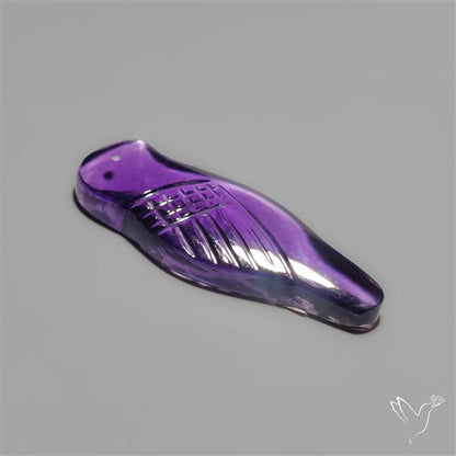 Handcarved Amethyst Sitting Bird