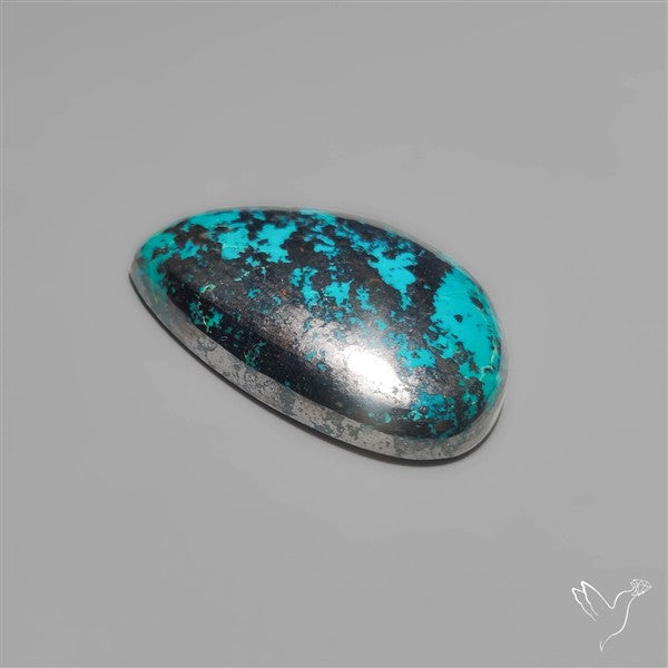 Shattuckite with Hematite Cabochon