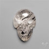 Black Tourmaline In Quartz Skull Carving