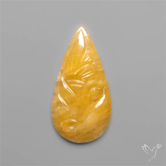 Yellow Aventurine Mughal Carving