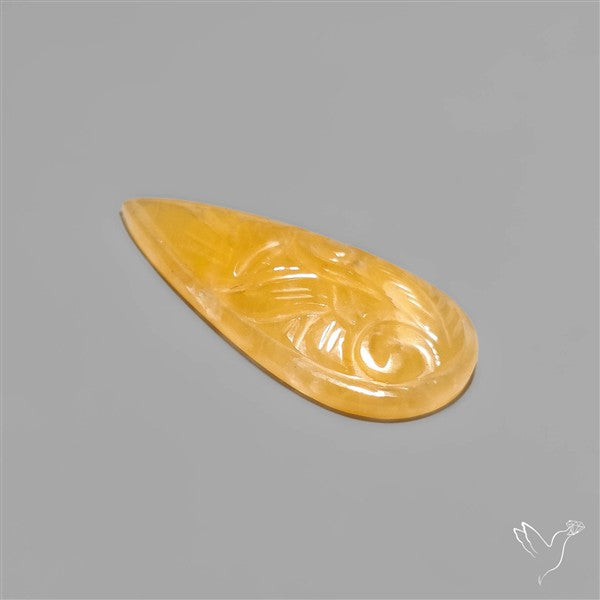 Yellow Aventurine Mughal Carving