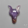 Purple Java Chalcedony Fox Head Carving