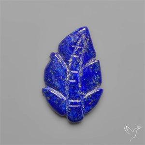 Handcarved Lapis Lazuli Leaf