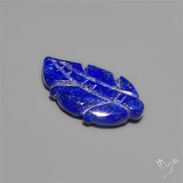 Handcarved Lapis Lazuli Leaf