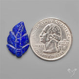 Handcarved Lapis Lazuli Leaf