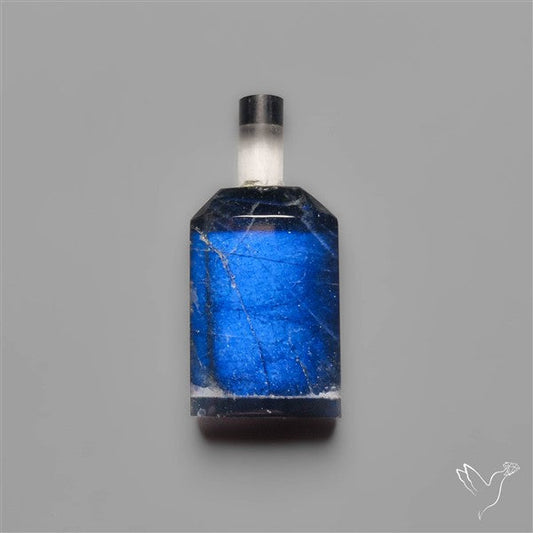 Himalayan Qyartz And Labradorite Wine Bottle Carving