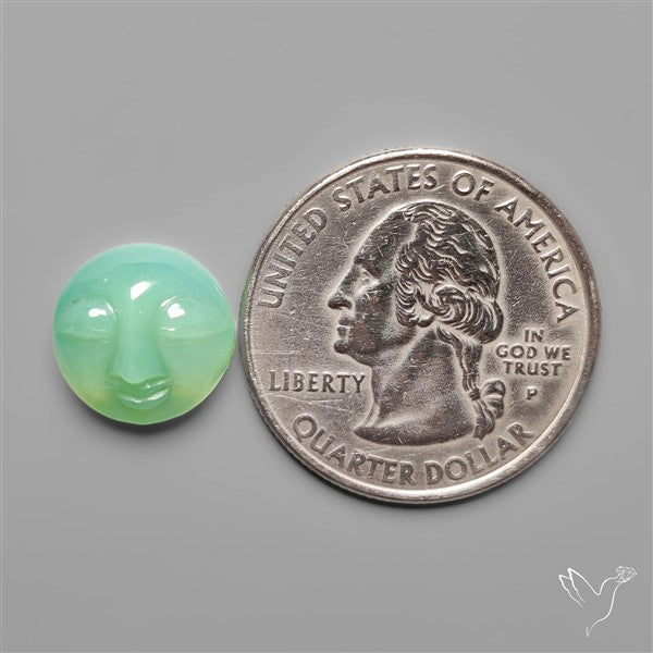 Chrysoprase Moonface Carving
