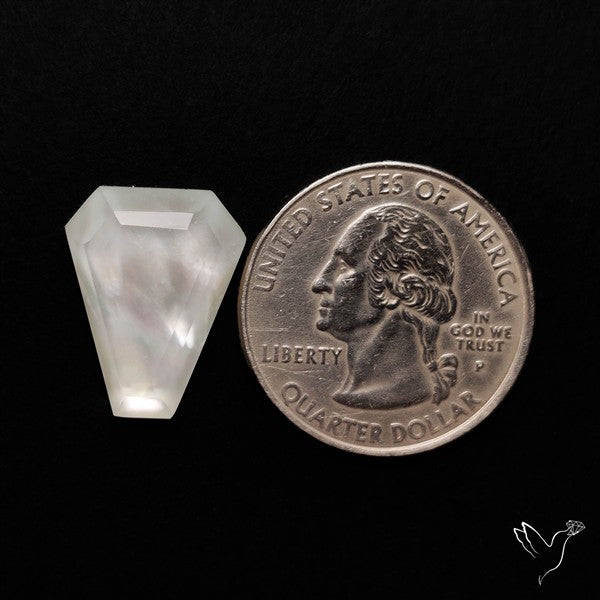 Step Cut Crystal And Mother Of Pearl Doublet