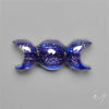 Blue Goldstone Triple Moon Carving