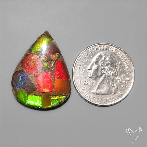 AAA Ammolite Inlay in Resin