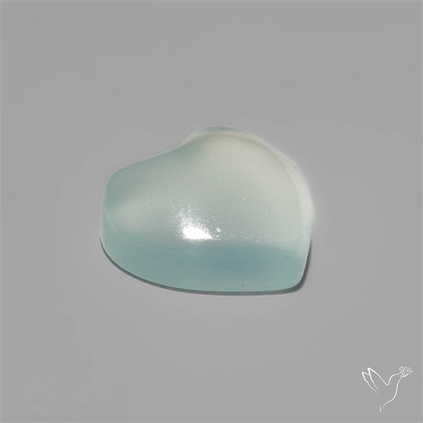 Aqua Chalcedony Heart