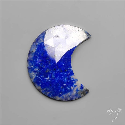 Rose Cut Lapis Lazuli Crescent