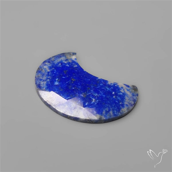 Rose Cut Lapis Lazuli Crescent