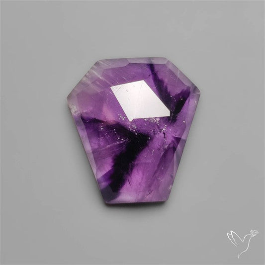 Rose Cut Chevron Amethyst Coffin