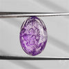 Faceted Amethyst Reverse Intaglio Carving