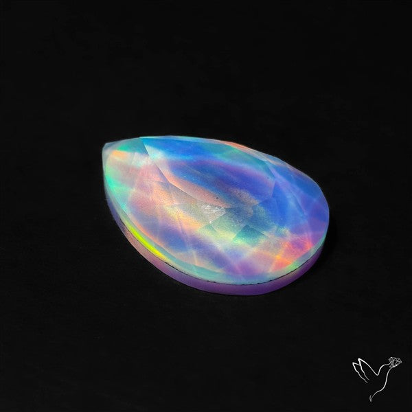 Portrait Cut Crystal And Aurora Opal Doublet