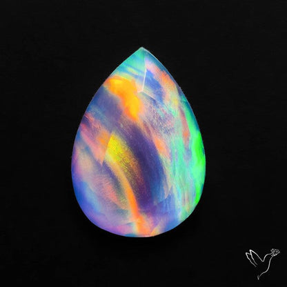Portrait Cut Crystal And Aurora Opal Doublet