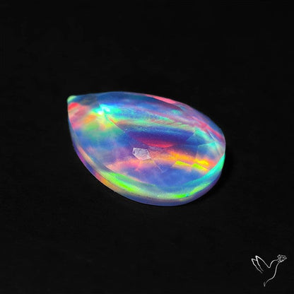 Portrait Cut Crystal And Aurora Opal Doublet