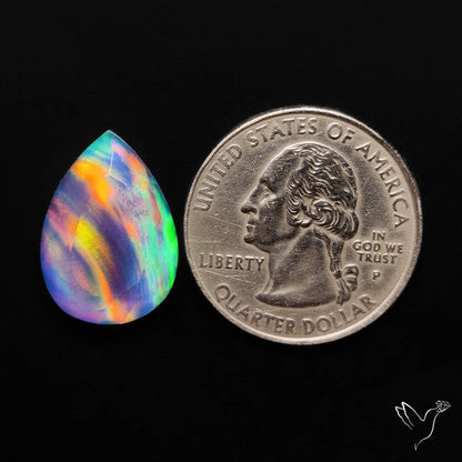 Portrait Cut Crystal And Aurora Opal Doublet