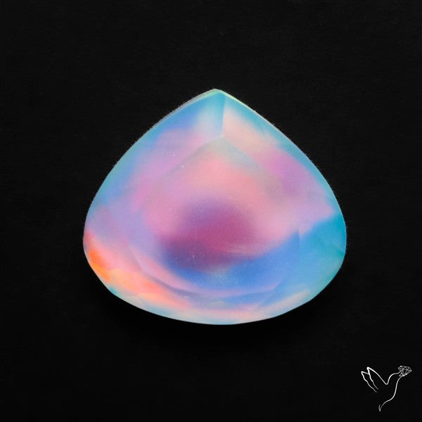 Portrait Cut Crystal And Aurora Opal Doublet