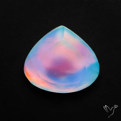 Portrait Cut Crystal And Aurora Opal Doublet