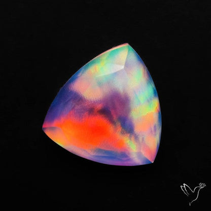 Portrait Cut Crystal And Aurora Opal Doublet