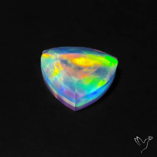 Portrait Cut Crystal And Aurora Opal Doublet