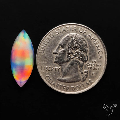 Portrait Cut Crystal And Aurora Opal Doublet