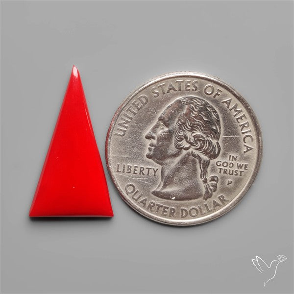 Red Rosarita Gold Slag Cabochon