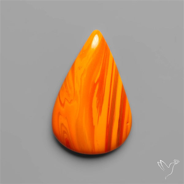 Red Rosarita Gold Slag Cabochon