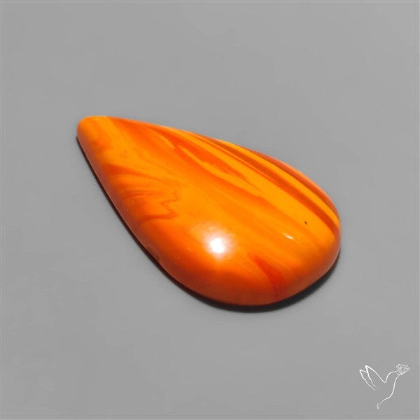 Red Rosarita Gold Slag Cabochon