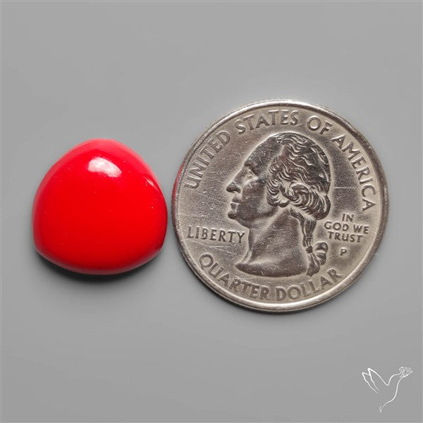 Red Rosarita Gold Slag Cabochon