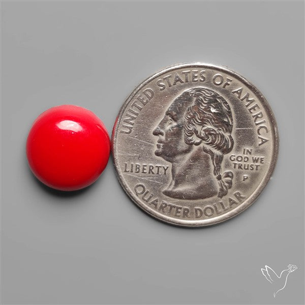 Red Rosarita Gold Slag Cabochon
