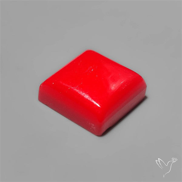 Red Rosarita Gold Slag Cabochon