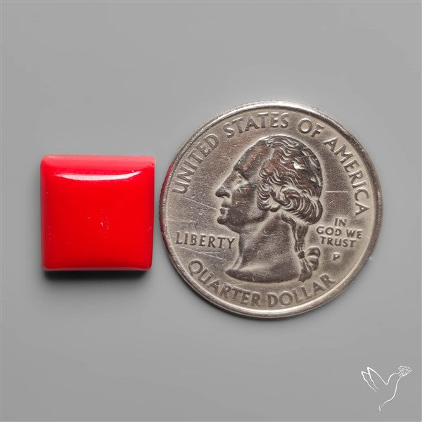 Red Rosarita Gold Slag Cabochon