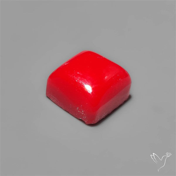 Red Rosarita Gold Slag Cabochon