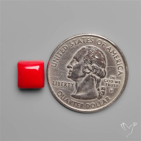 Red Rosarita Gold Slag Cabochon